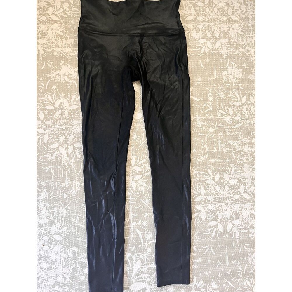 Spanx Leggings Womens‎ Medium Black Faux Leather Pants